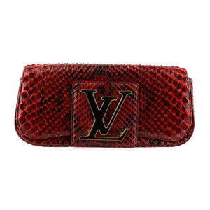 Louis Vuitton Pochette Sobee Clutch Bag Python Red